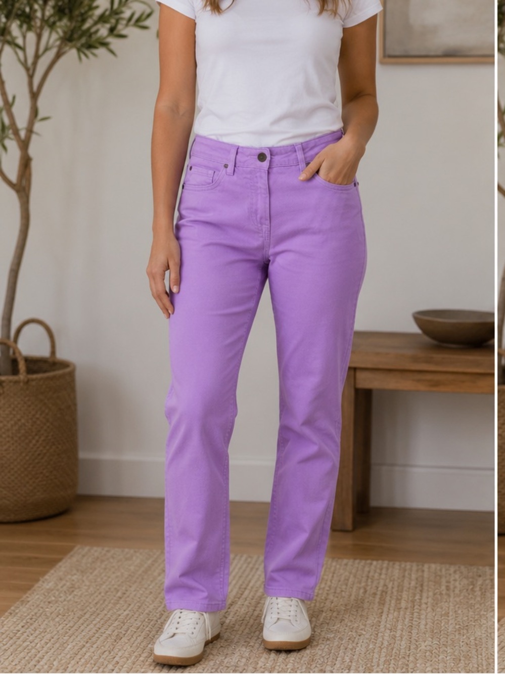 Boden Lavender Straight Leg Jeans